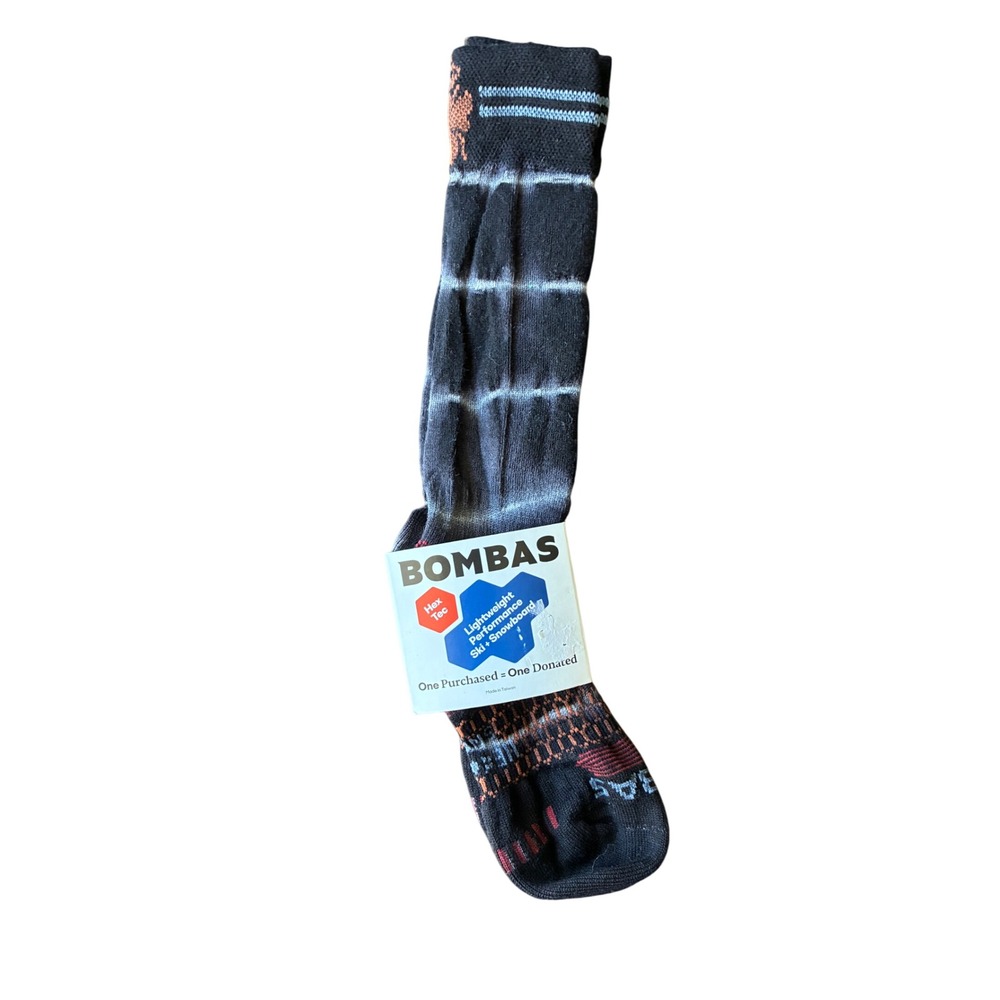 Bombas Lightweight Performance Ski Snowboard Socks Merino Wool Small  Tie Dye